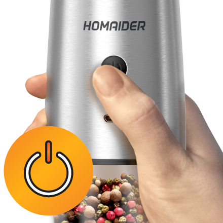 Electric Salt and Pepper Grinder Set Rechargeable HOMCYTOP Automatic Salt &  P